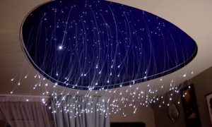 Tavan translucid iluminat cu Fibra optica, efect 